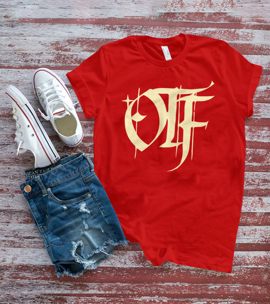 Otf Gear Store Merch Otf Script Red Bold Typography T-Shirt
