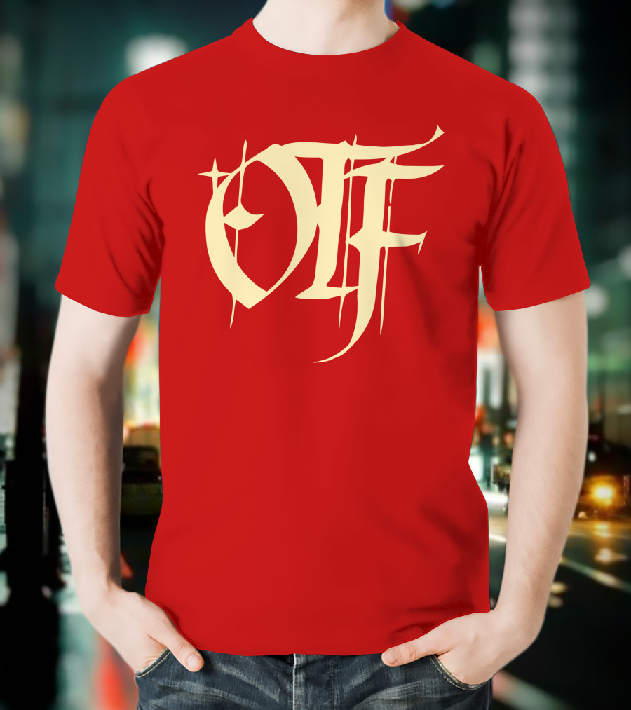 Otf Gear Store Merch Otf Script Red Bold Typography T-Shirt