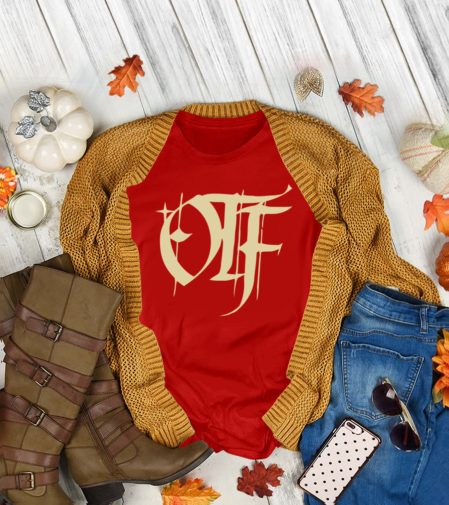 Otf Gear Store Merch Otf Script Red Bold Typography T-Shirt