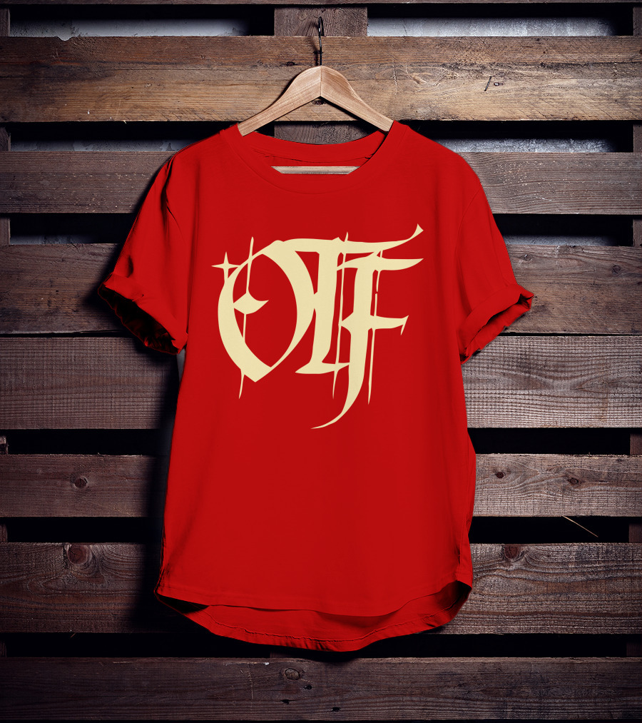 Otf Gear Store Merch Otf Script Red Bold Typography T-Shirt