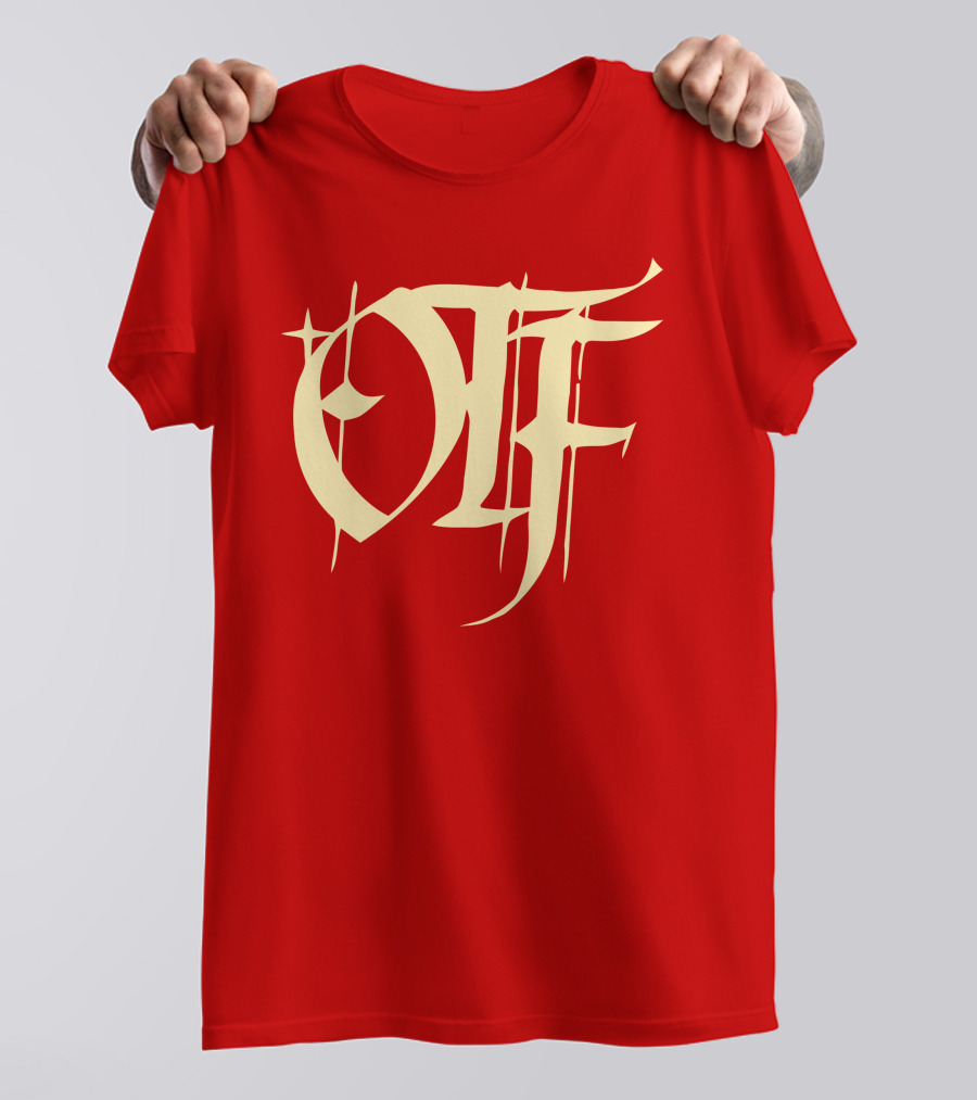 Otf Gear Store Merch Otf Script Red Bold Typography T-Shirt
