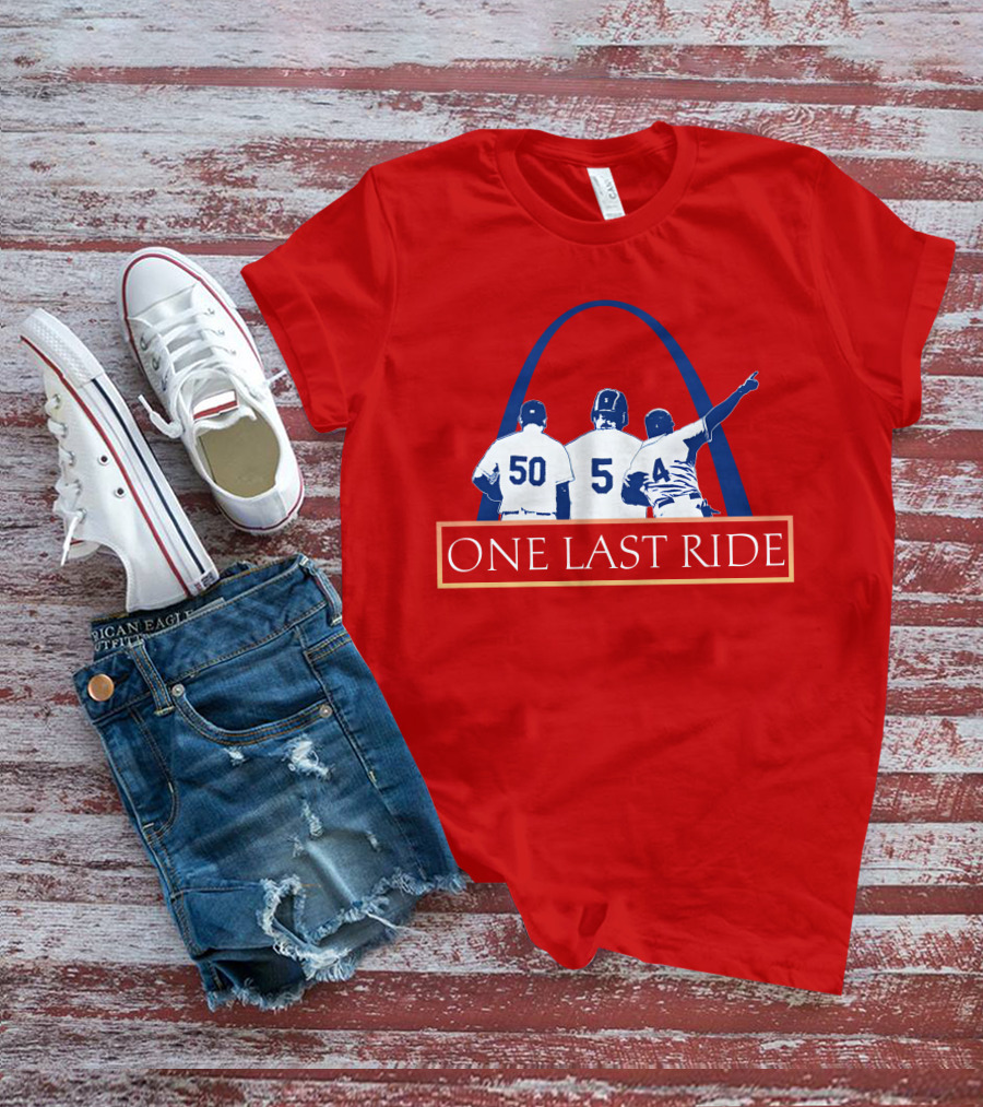 Stl Sports Central Store One Last Ride Baseball Tribute With Arch T-Shirt