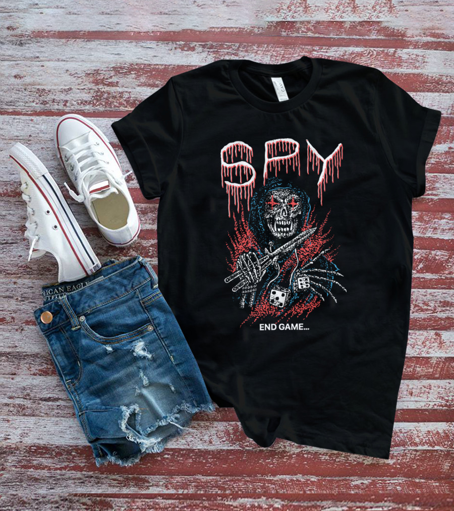 Spy End Game Skull With Dice And Blades T-Shirt