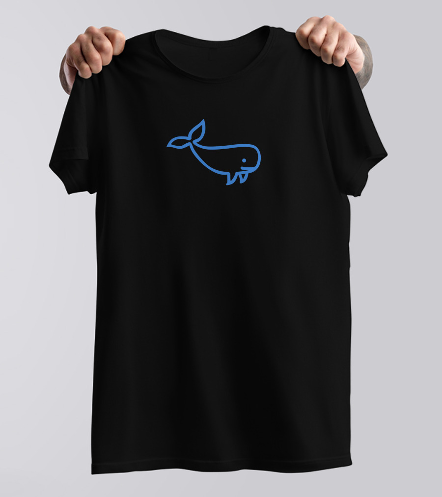 Awhalefact Store Whale Outline Whale Fact T-Shirt