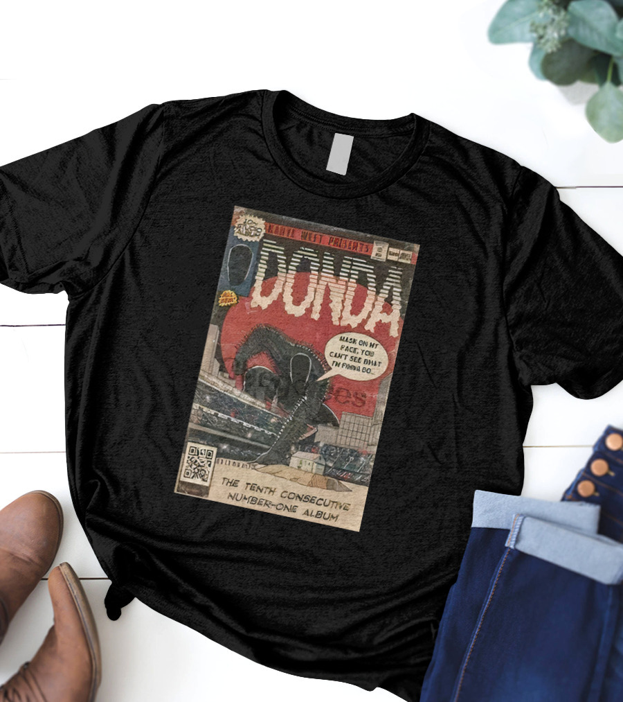 Kanye West Presents Donda Comic Book Tenth Consecutive Number-One Album Mask On My Face T-Shirt