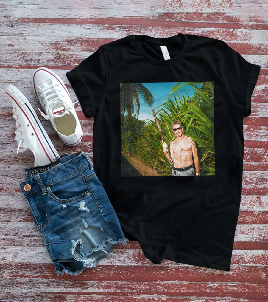 We Are Change Store Great Mac Luke Rudkowski Shirtless Jungle Man With Rifle T-Shirt
