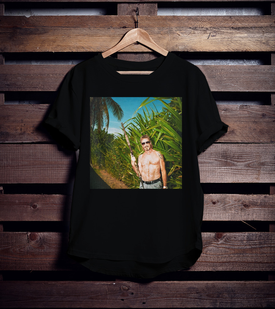 We Are Change Store Great Mac Luke Rudkowski Shirtless Jungle Man With Rifle T-Shirt
