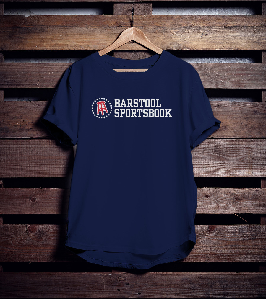Sportsbook Stool Logo Navy Blue T-Shirt
