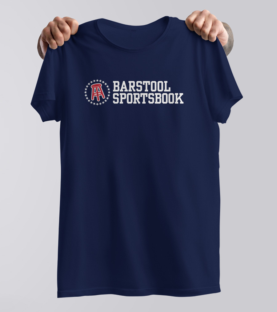 Sportsbook Stool Logo Navy Blue T-Shirt