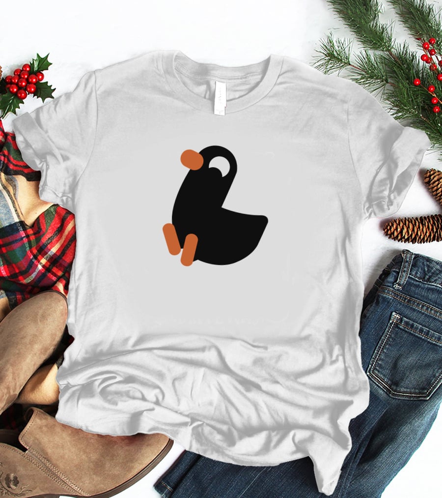 Kurzgesagt Merch Duck Iconic Black And Orange T-Shirt