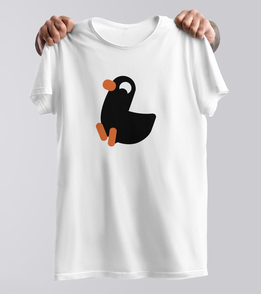 Kurzgesagt Merch Duck Iconic Black And Orange T-Shirt