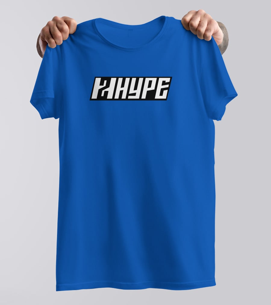 2Hype Logo 2Hype Merch Blue Background T-Shirt