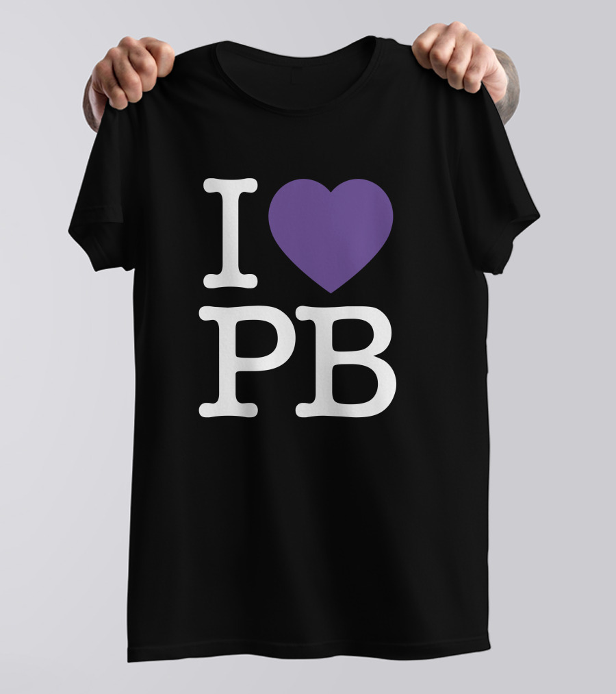 I Love PB Pierre Bourne Merch Purple Heart T-Shirt
