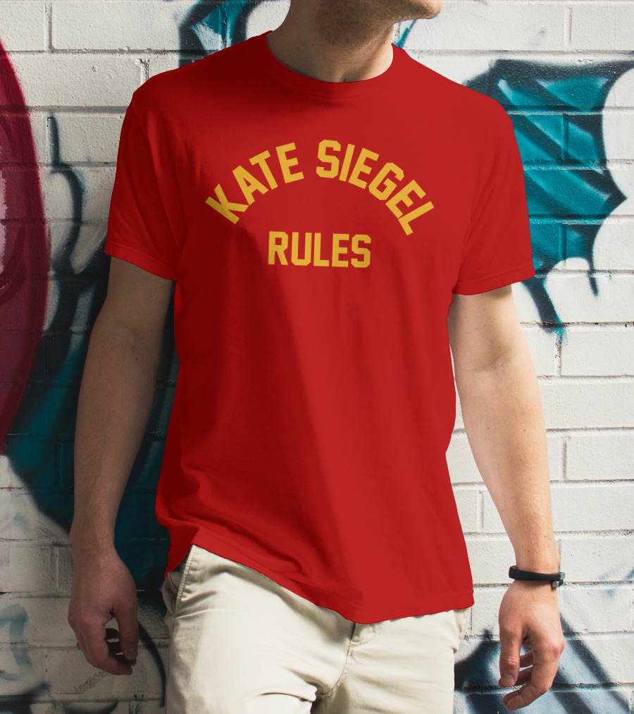KATE SIEGEL RULES Text T-Shirt