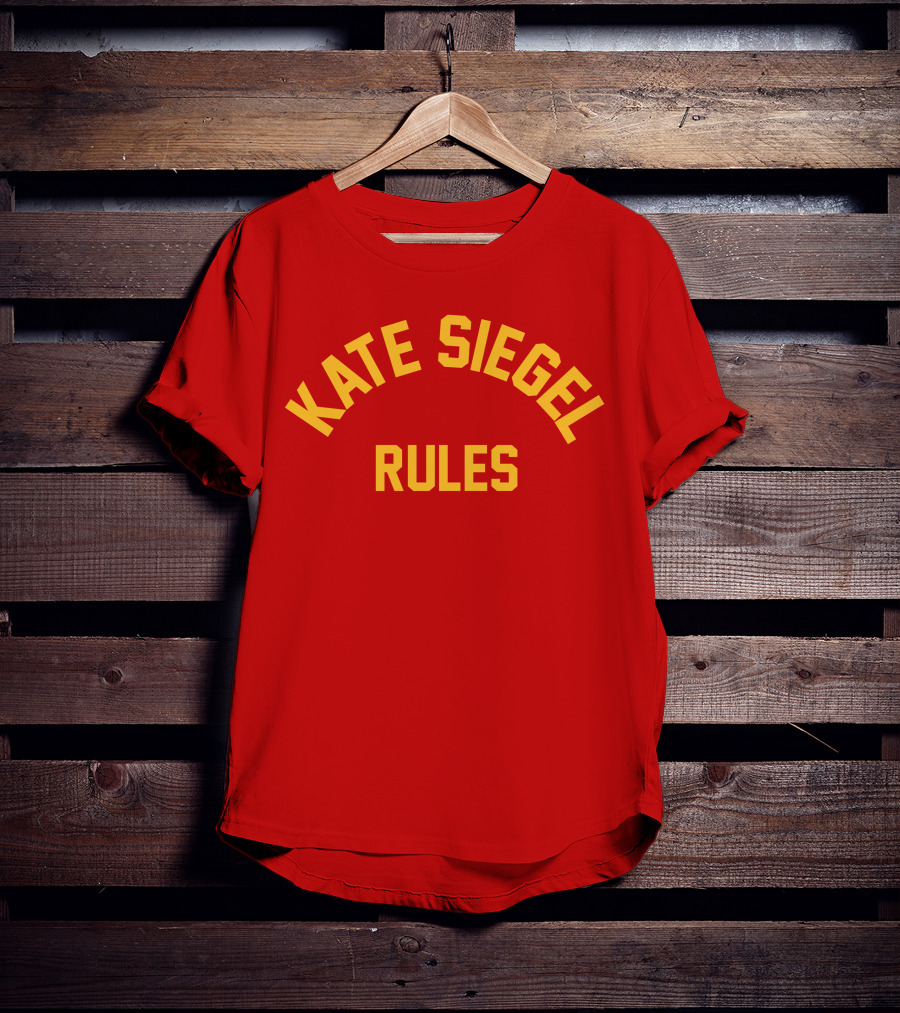 KATE SIEGEL RULES Text T-Shirt