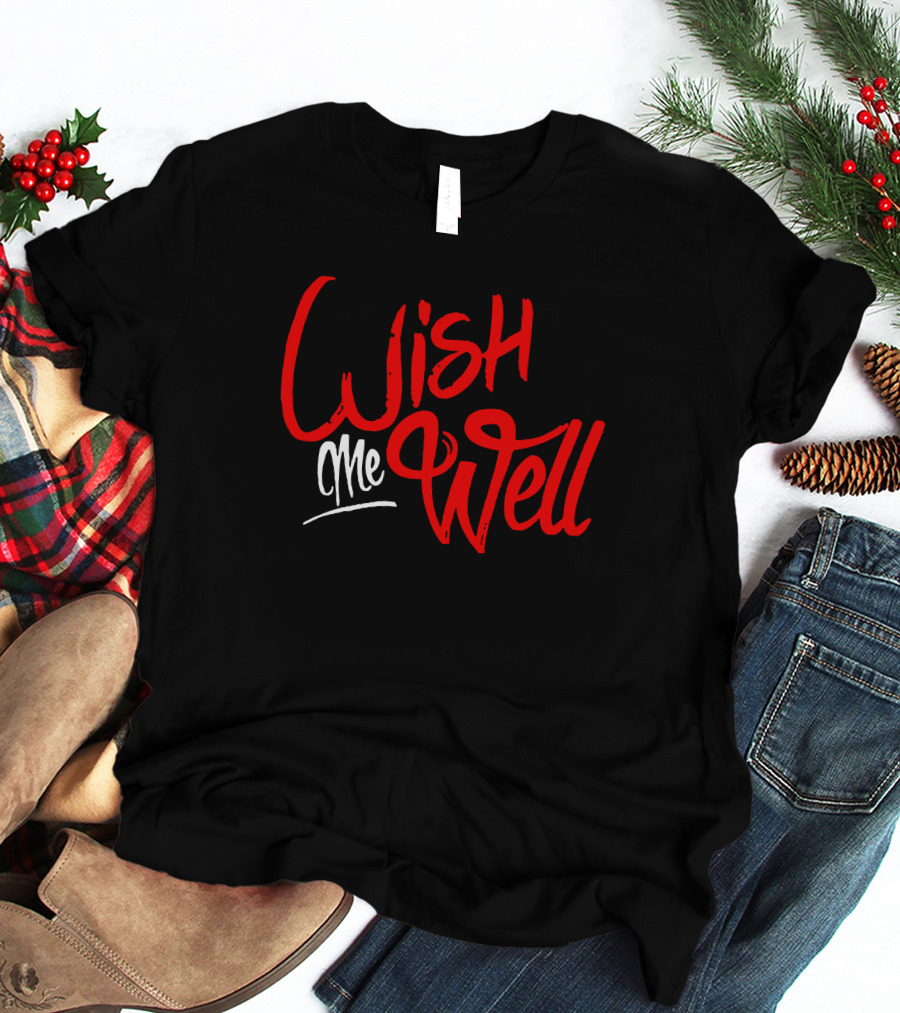 Yfn Lucci Wish Me Well Red And White Bold Script T-Shirt