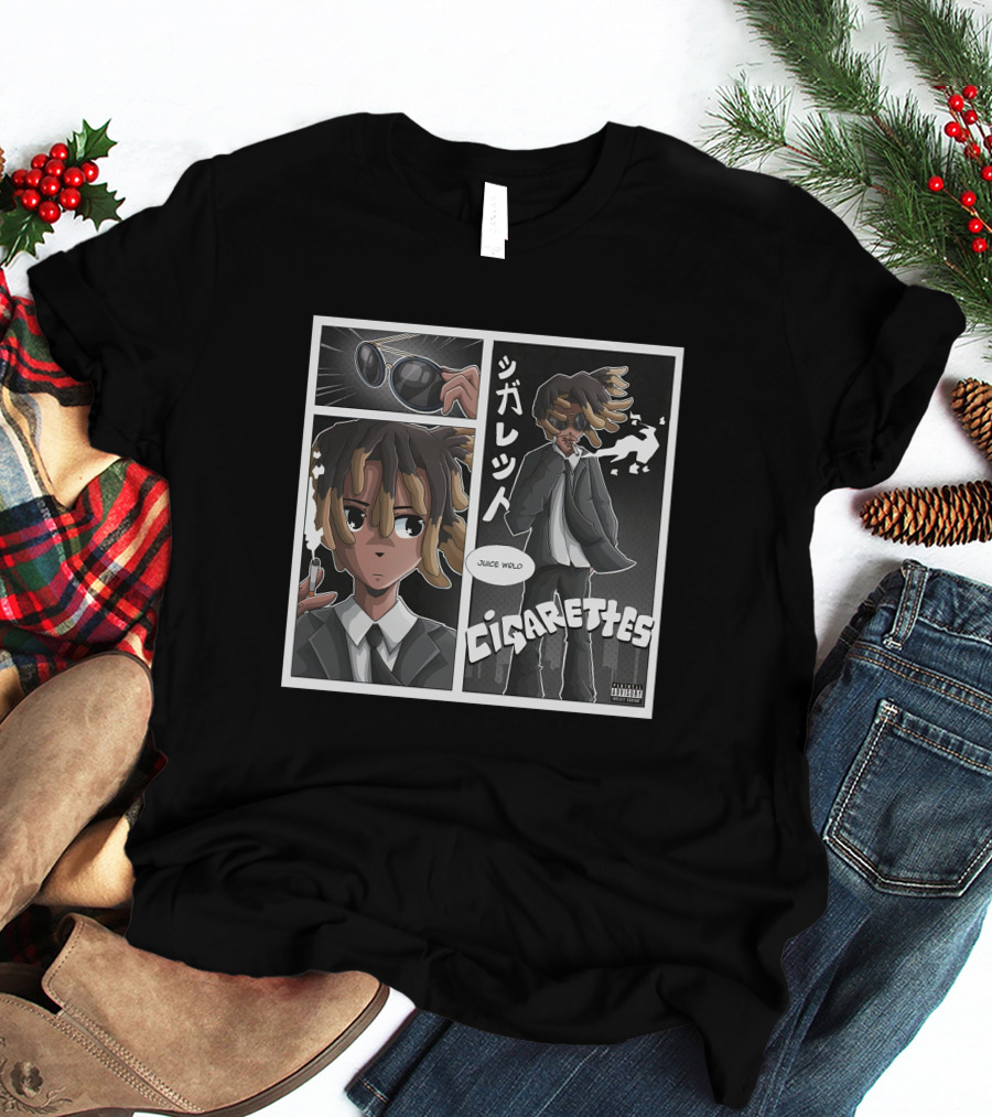 Juice Wrld Cigarettes 999 Club Manga Style Comic Panel T-Shirt