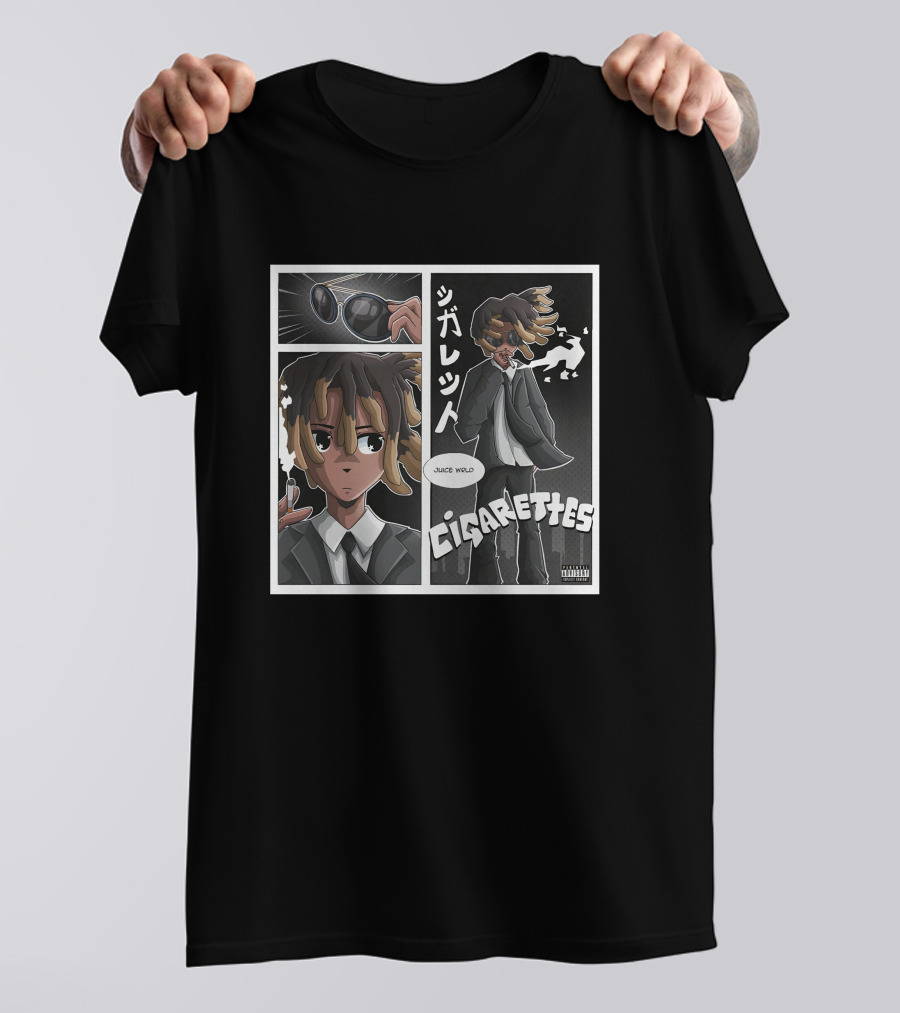 Juice Wrld Cigarettes 999 Club Manga Style Comic Panel T-Shirt