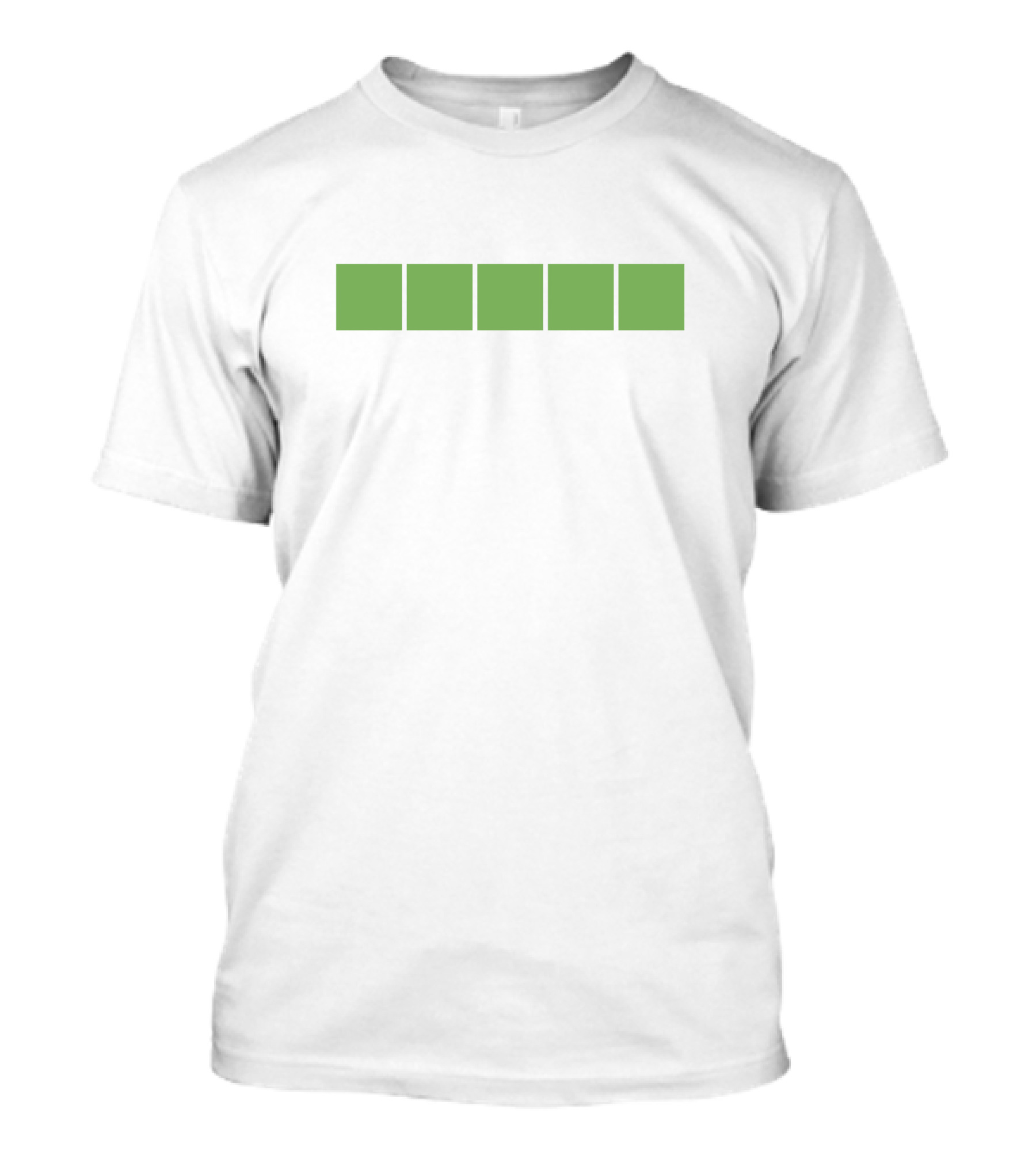 Word Up Green Squares Fanjoy Merch White T-Shirt