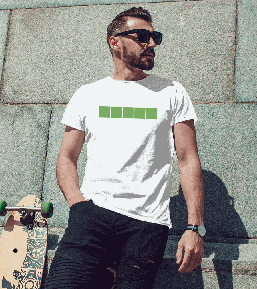Word Up Green Squares Fanjoy Merch White T-Shirt
