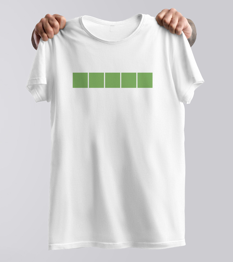 Word Up Green Squares Fanjoy Merch White T-Shirt