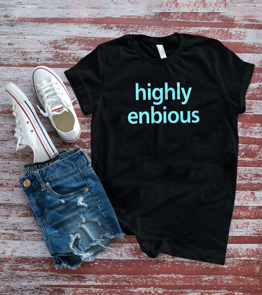 Highly Enbious Mx. Amanda Jetté Knox Blue Text T-Shirt