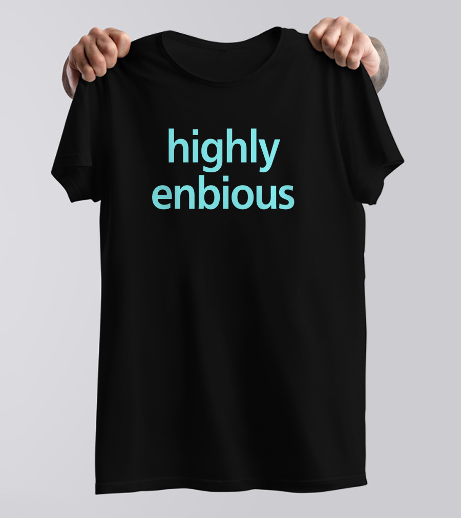 Highly Enbious Mx. Amanda Jetté Knox Blue Text T-Shirt