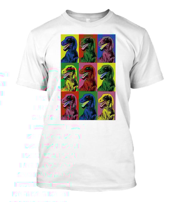 Steven Spielberg Jurassic Park Dinosaur Pop Art Universalpics Andy Warhol T-Shirt