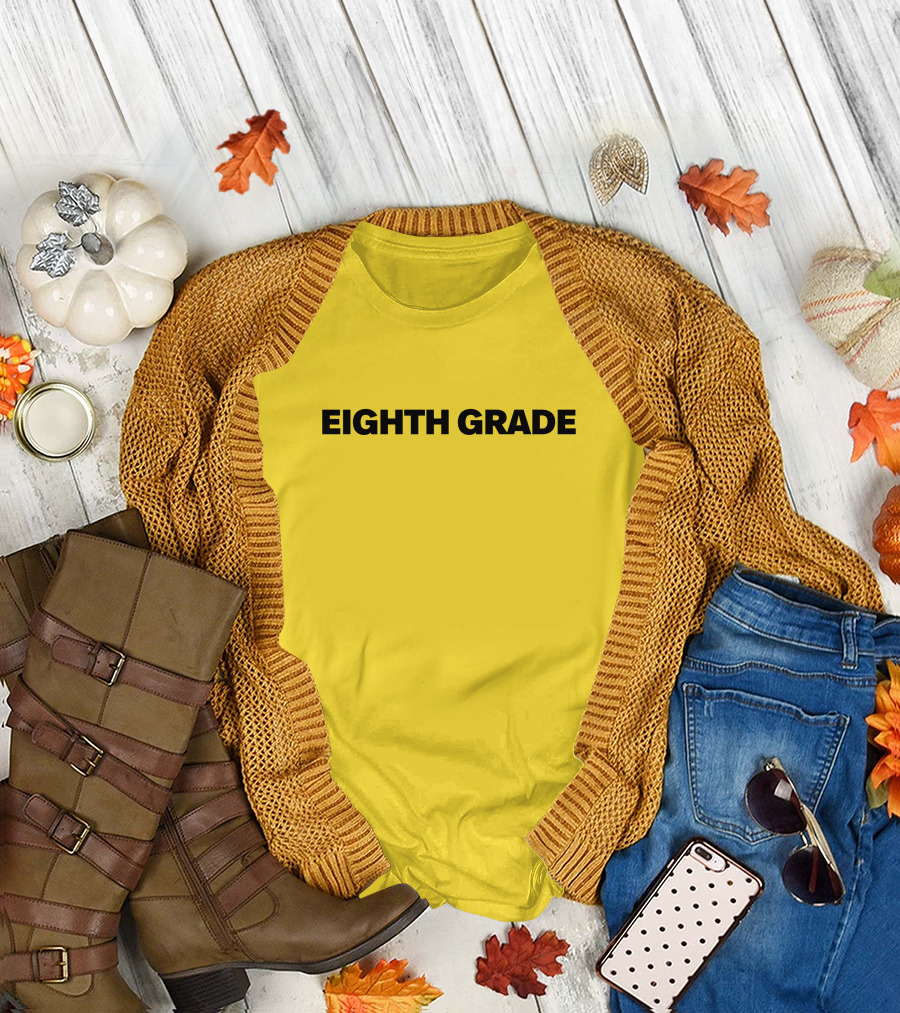 Eighth Grade Movie By Bo Burnham Yellow Background T-Shirt