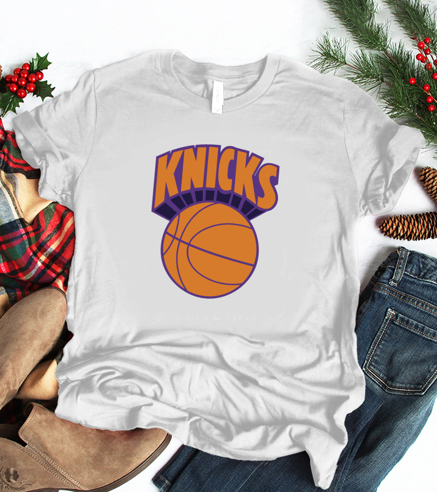 Hannasaurus69 Jimmy D New York Knicks Basketball Text Orange Purple T-Shirt