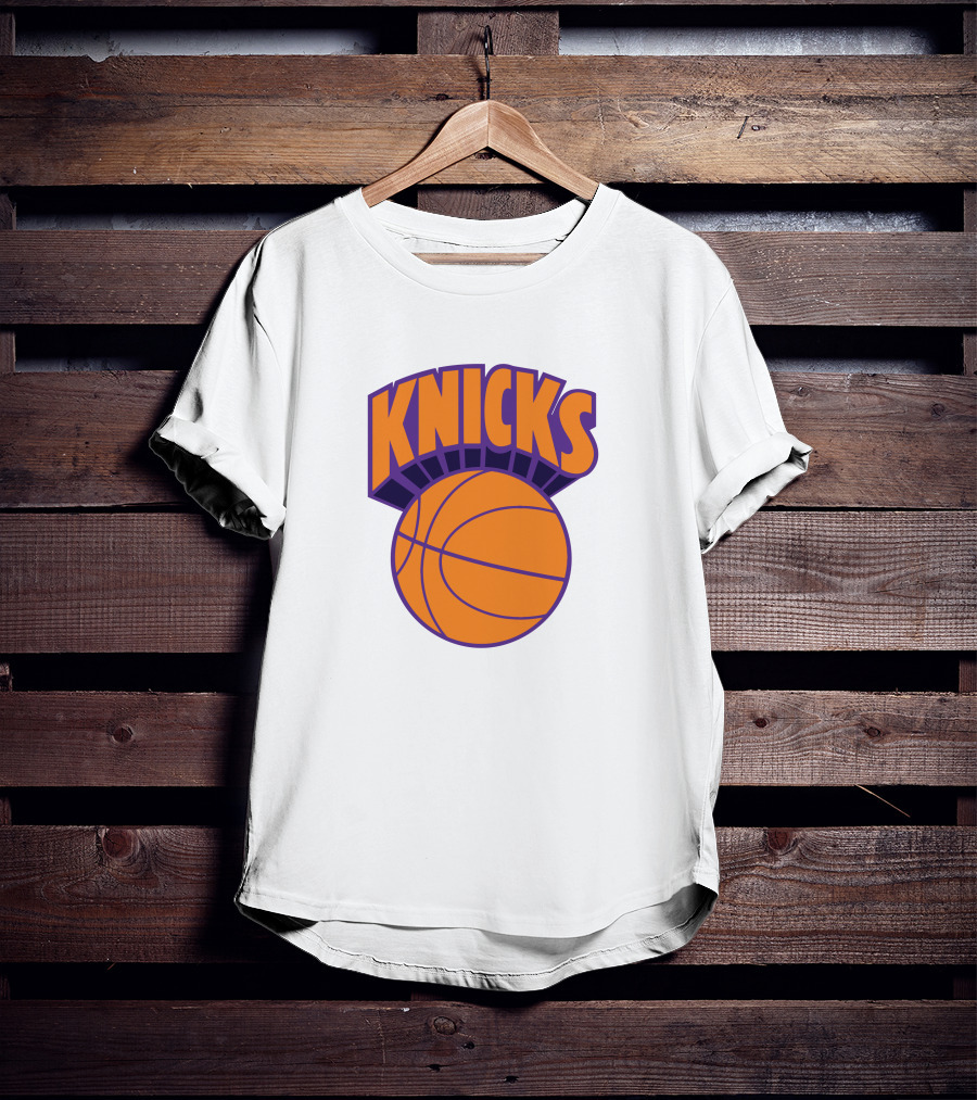 Hannasaurus69 Jimmy D New York Knicks Basketball Text Orange Purple T-Shirt