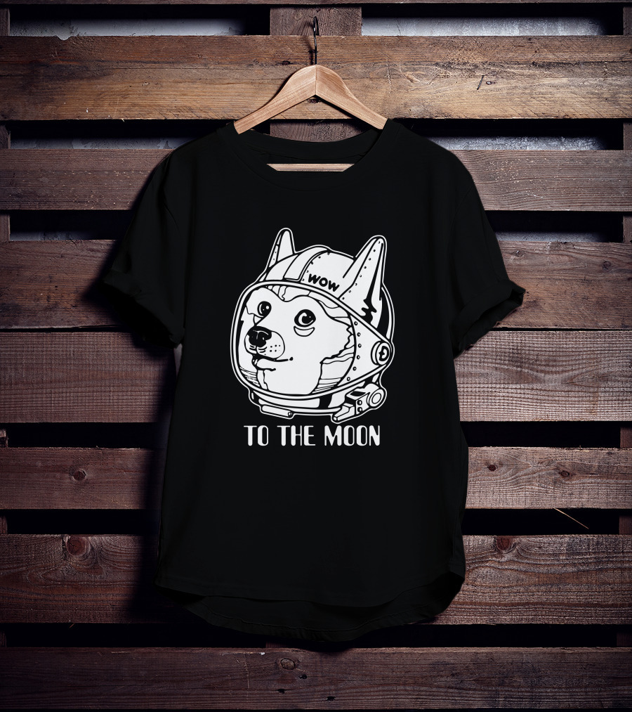 Wow Doge To The Moon Shiba Astrodoge T-Shirt