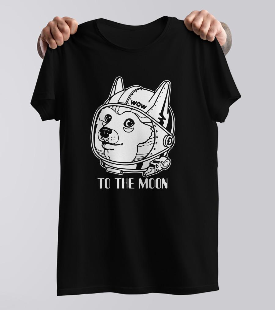 Wow Doge To The Moon Shiba Astrodoge T-Shirt