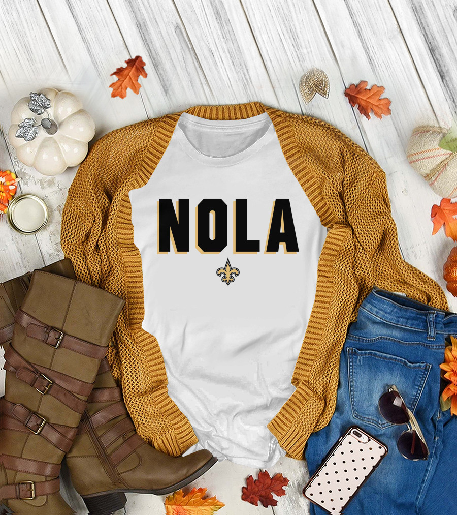 New Orleans Saints NOLA Fleur-de-Lis Verizon Alvin Kamara T-Shirt