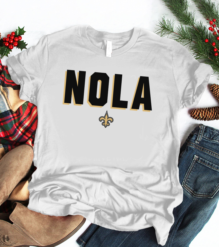 New Orleans Saints NOLA Fleur-de-Lis Verizon Alvin Kamara T-Shirt