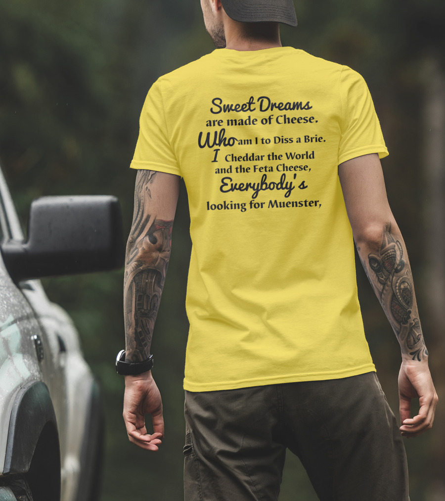 Sweet Dreams Are Made Of Cheese Who Am I To Diss A Brie I Cheddar The World And The Feta Cheese Everybody's Looking For Muenster T-Shirt