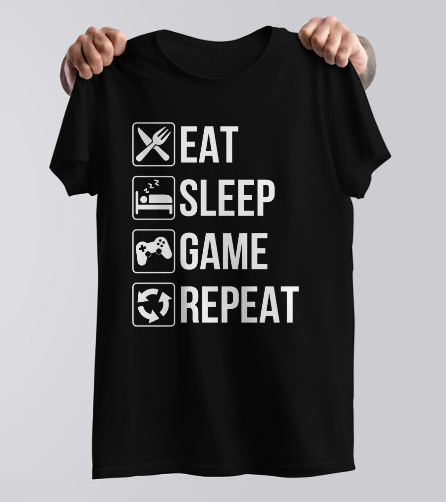 Eat Sleep Game Repeat Spooky Sweets T-Shirt