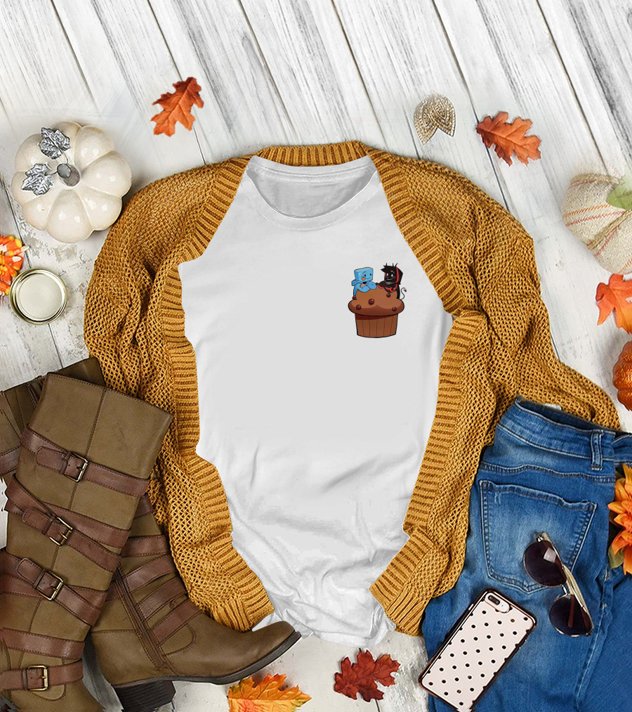 Skeppy And BadBoyHalo Muffin Character Illustration Merch T-Shirt