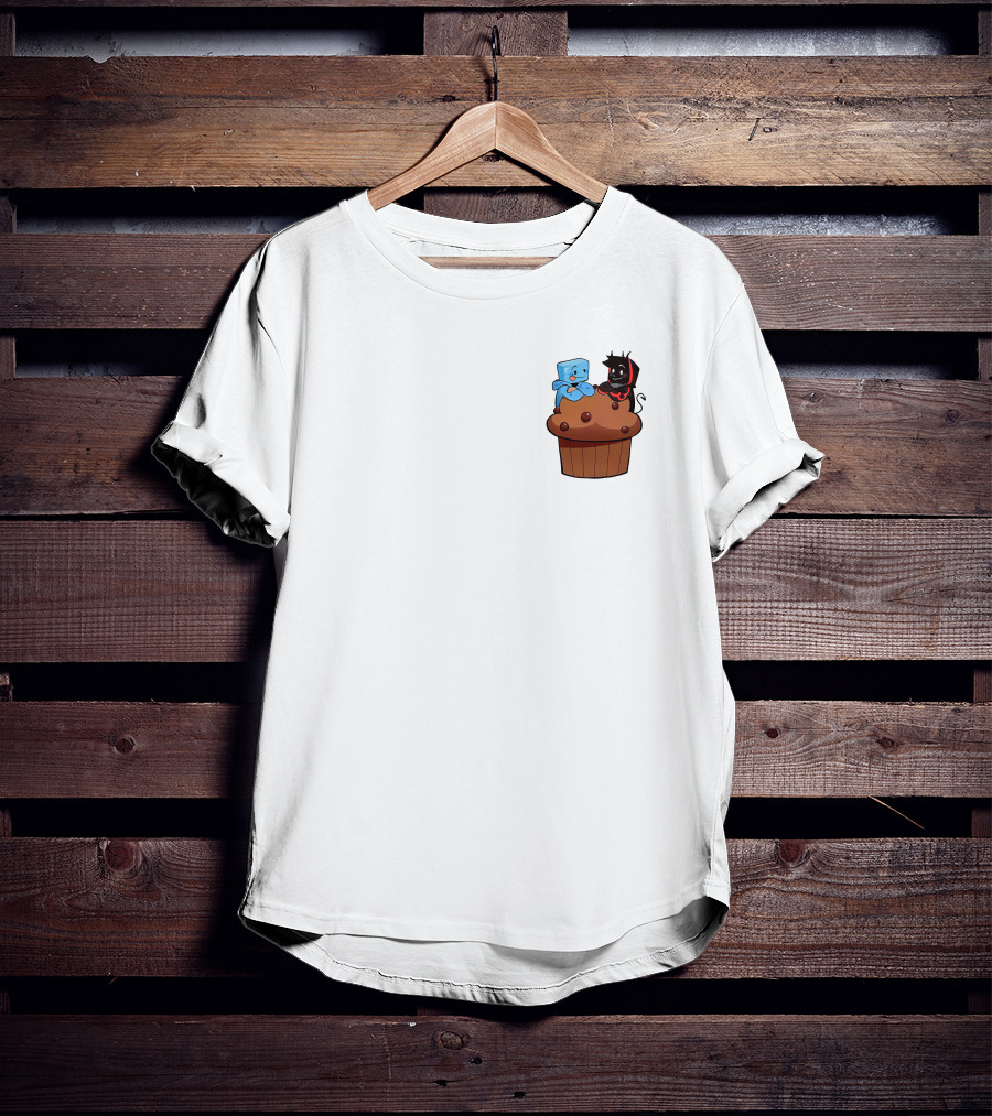 Skeppy And BadBoyHalo Muffin Character Illustration Merch T-Shirt