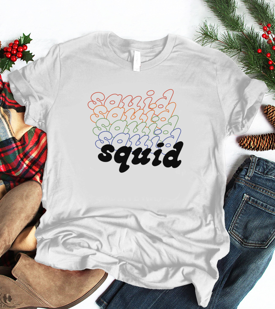 Squidbanduk Raissa Pardini Multicolor Squid Text T-Shirt
