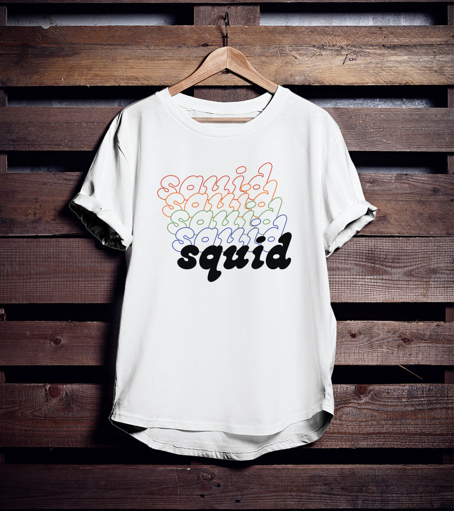 Squidbanduk Raissa Pardini Multicolor Squid Text T-Shirt
