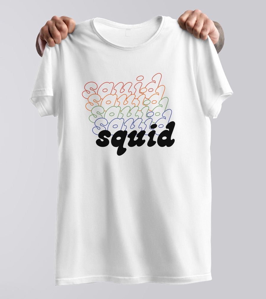 Squidbanduk Raissa Pardini Multicolor Squid Text T-Shirt