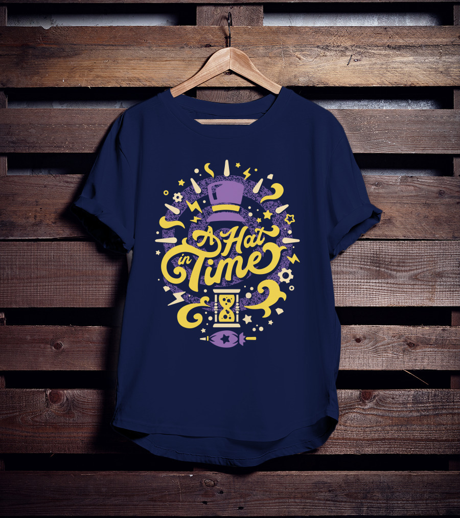 A Hat In Time Fangamer Merch Purple And Yellow Design With Hat And Hourglass T-Shirt