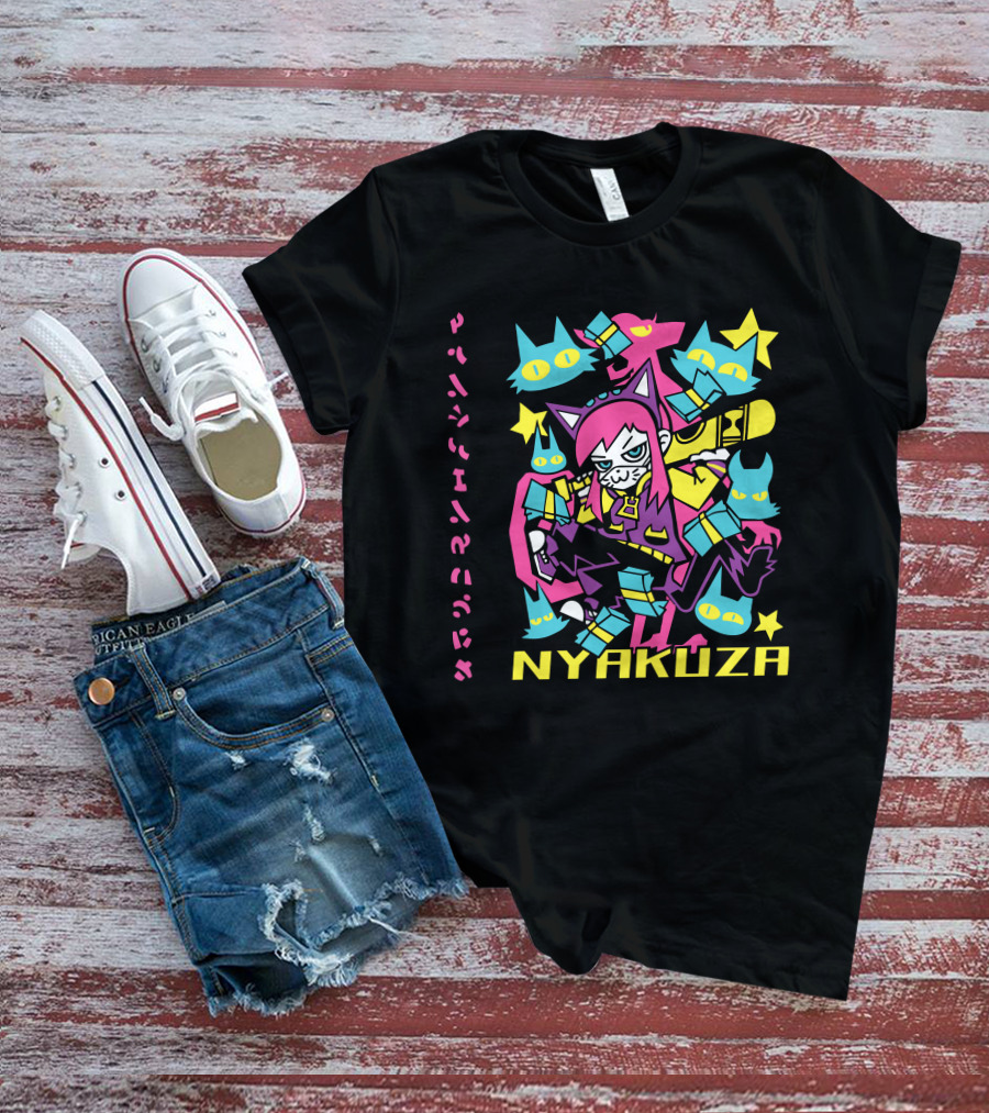 Fangamer Nyakuza Metro Cat Gang Neon Aesthetic T-Shirt