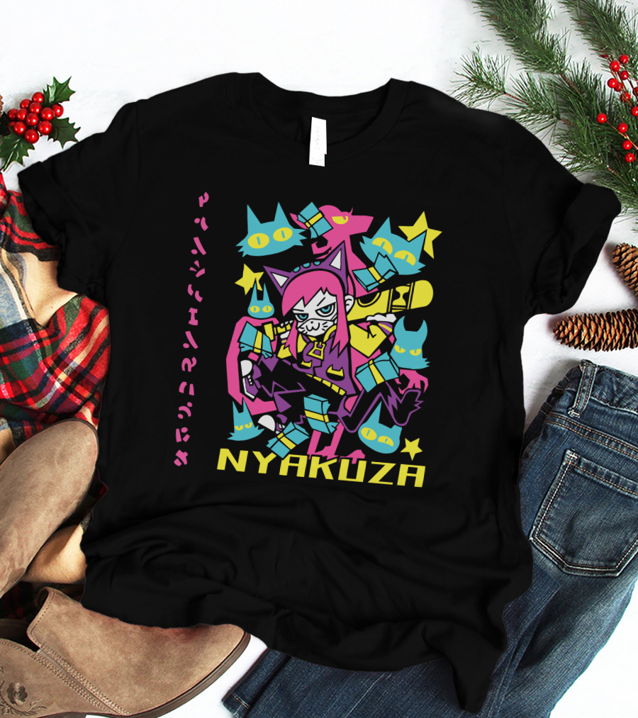 Fangamer Nyakuza Metro Cat Gang Neon Aesthetic T-Shirt