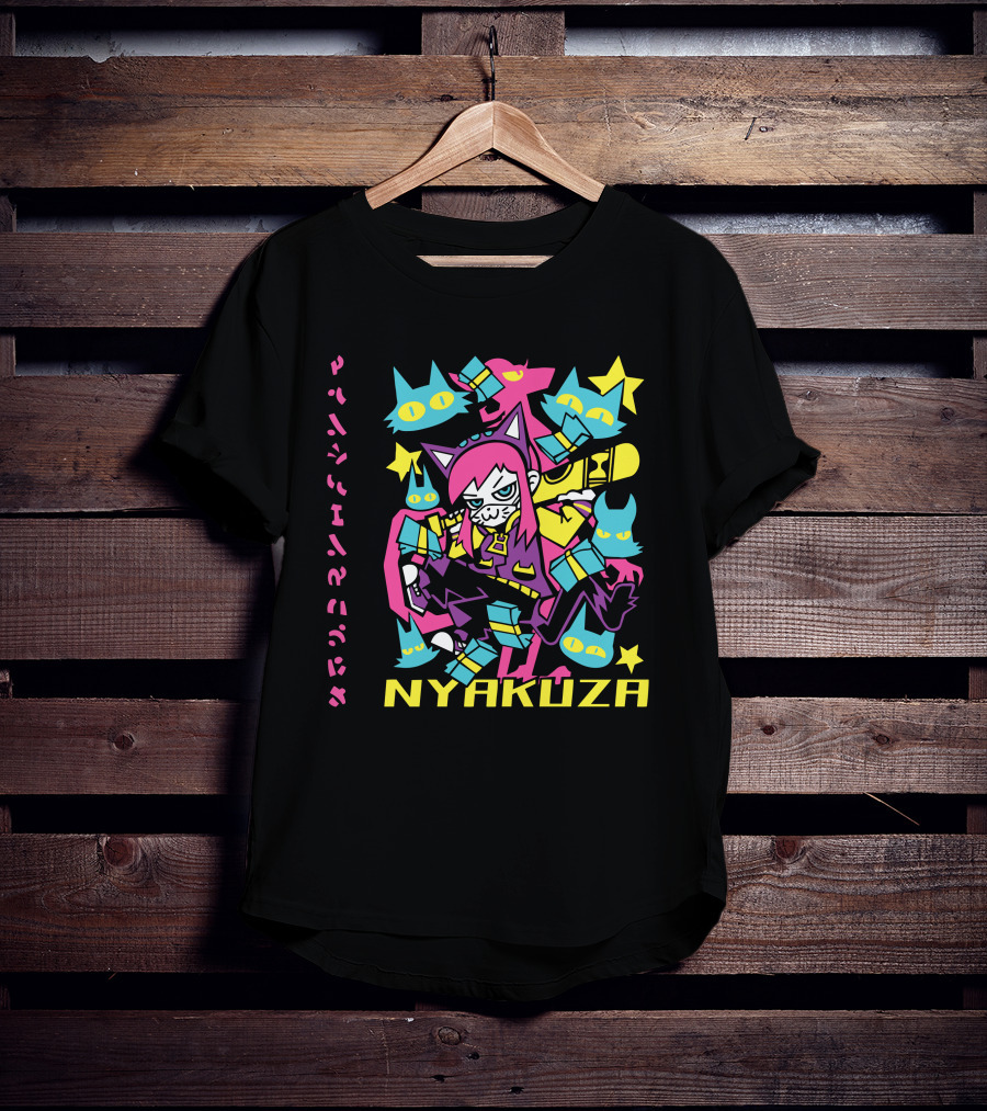 Fangamer Nyakuza Metro Cat Gang Neon Aesthetic T-Shirt