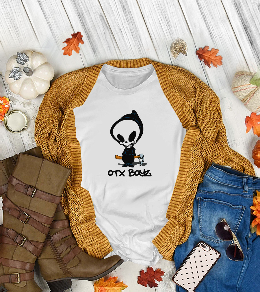 Ohgeesy Merch Geezyworld Death OTX Boyz Grim Reaper Cartoon T-Shirt