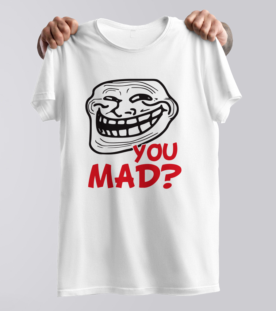 Zahee Troll Face You Mad? Iconic Meme Expression T-Shirt