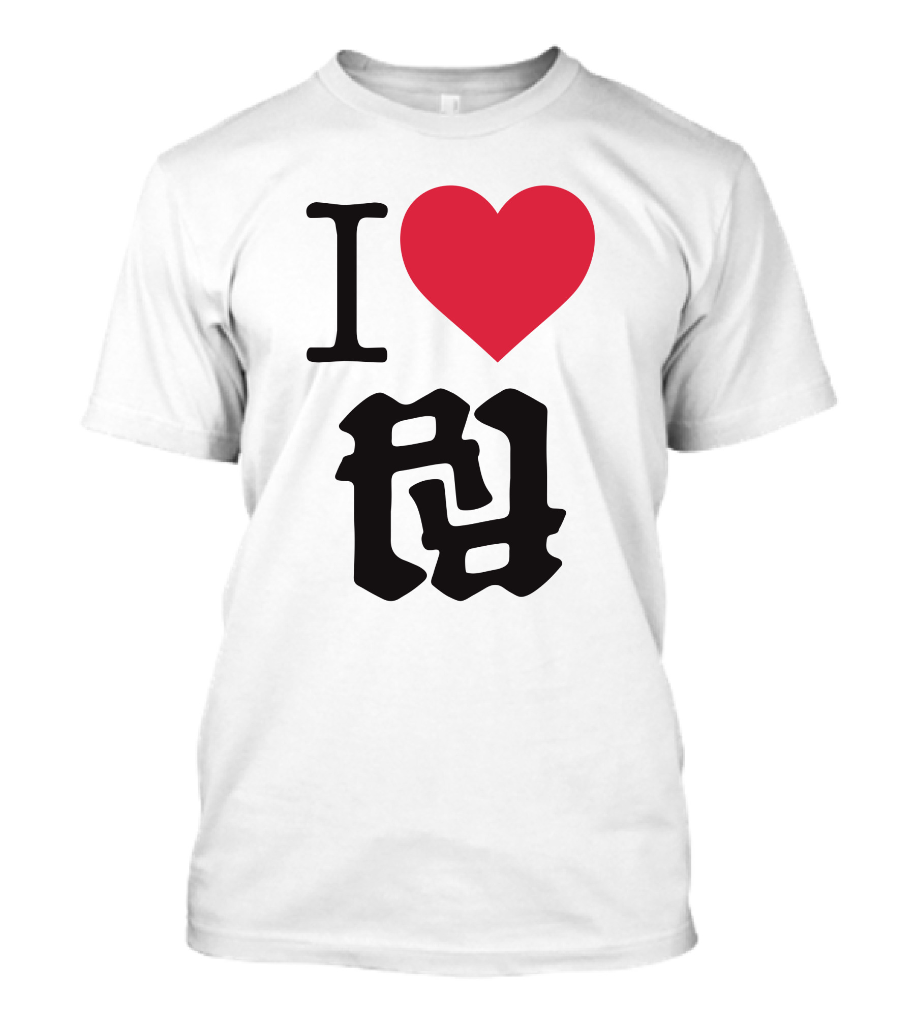 Kankan I Love RR Kanji Heart T-Shirt
