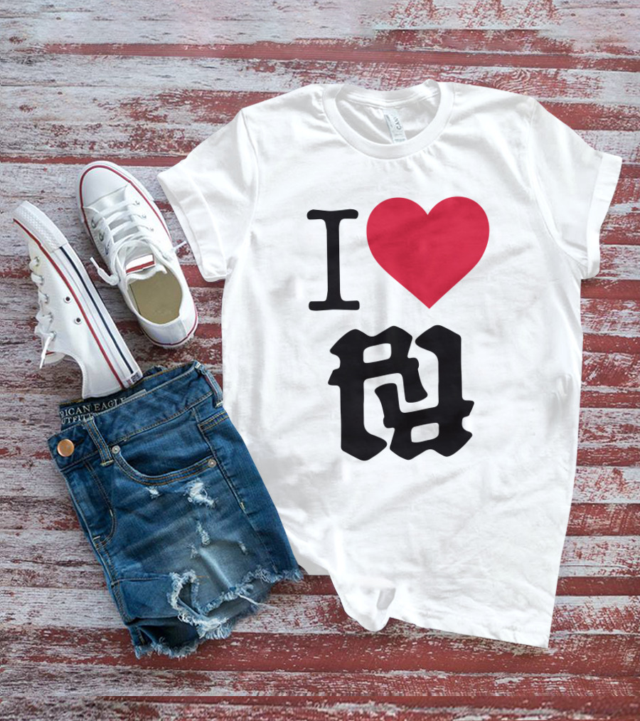 Kankan I Love RR Kanji Heart T-Shirt